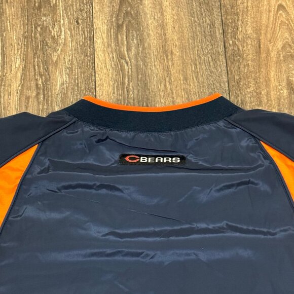 VTG Chicago Bears Windbreaker Jacket Men's Large Blue NFL On Field Reebok Y2K - Picture 6 of 12